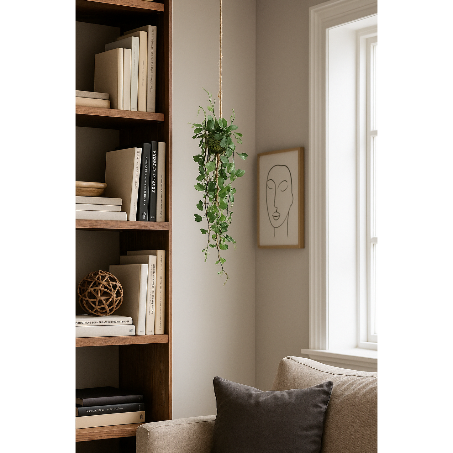 Branche artificielle Epiphyte à suspendre V1 - suspension végétale - H.120cm Z2