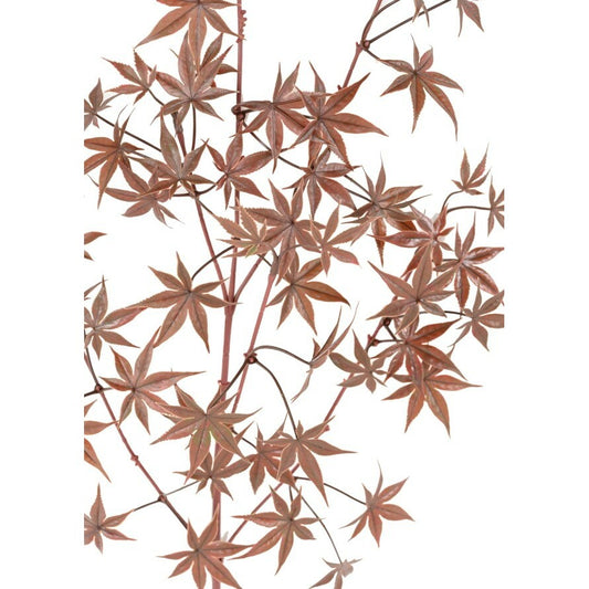 Feuillage artificiel Branche d'Aralia - décoration extérieur - H.70cm rouge/marron - B2
