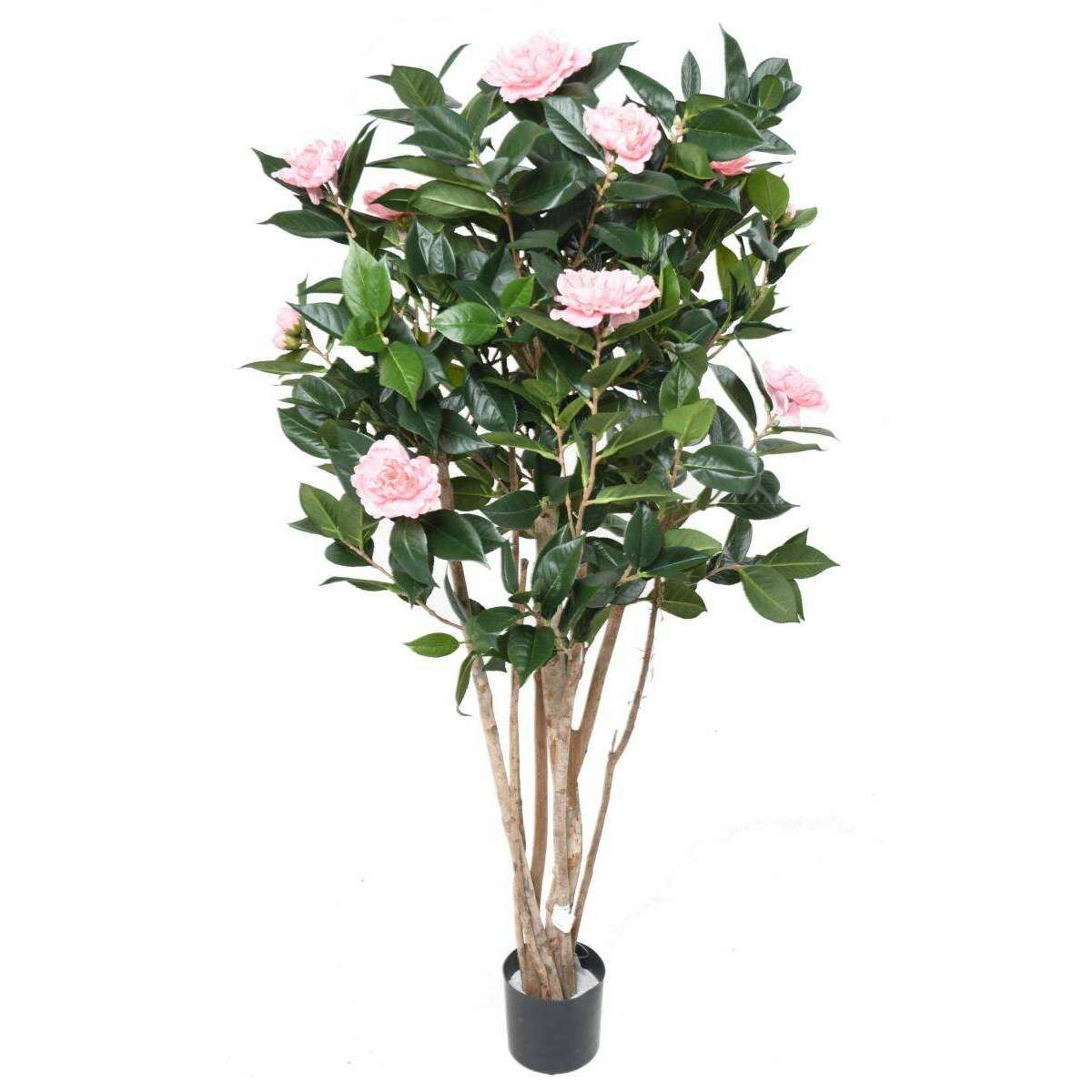 Arbre artificiel Camélia du japon 8 fleurs - intérieur - H.130cm rose
