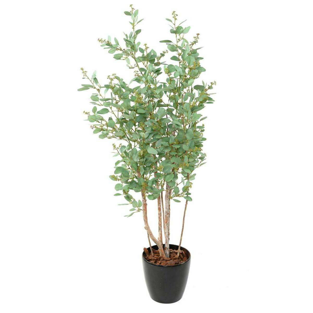 Arbre artificiel Eucalyptus - plante synthétique d'intérieur - H.160cm vert Z3