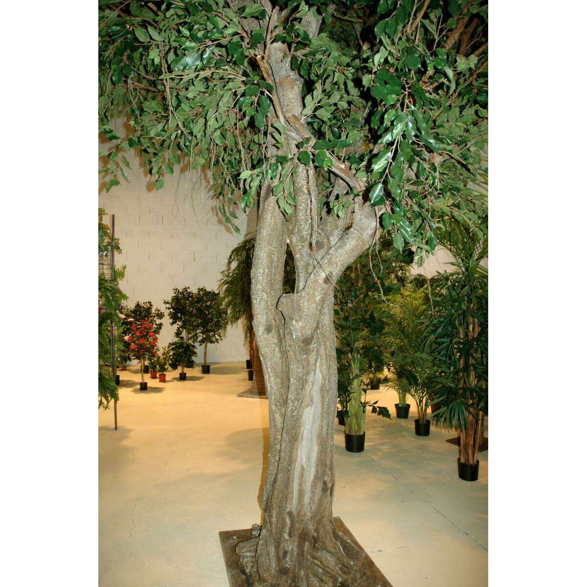 Arbre artificiel Ficus géant Tree - plante synthétique intérieur - H.350cm