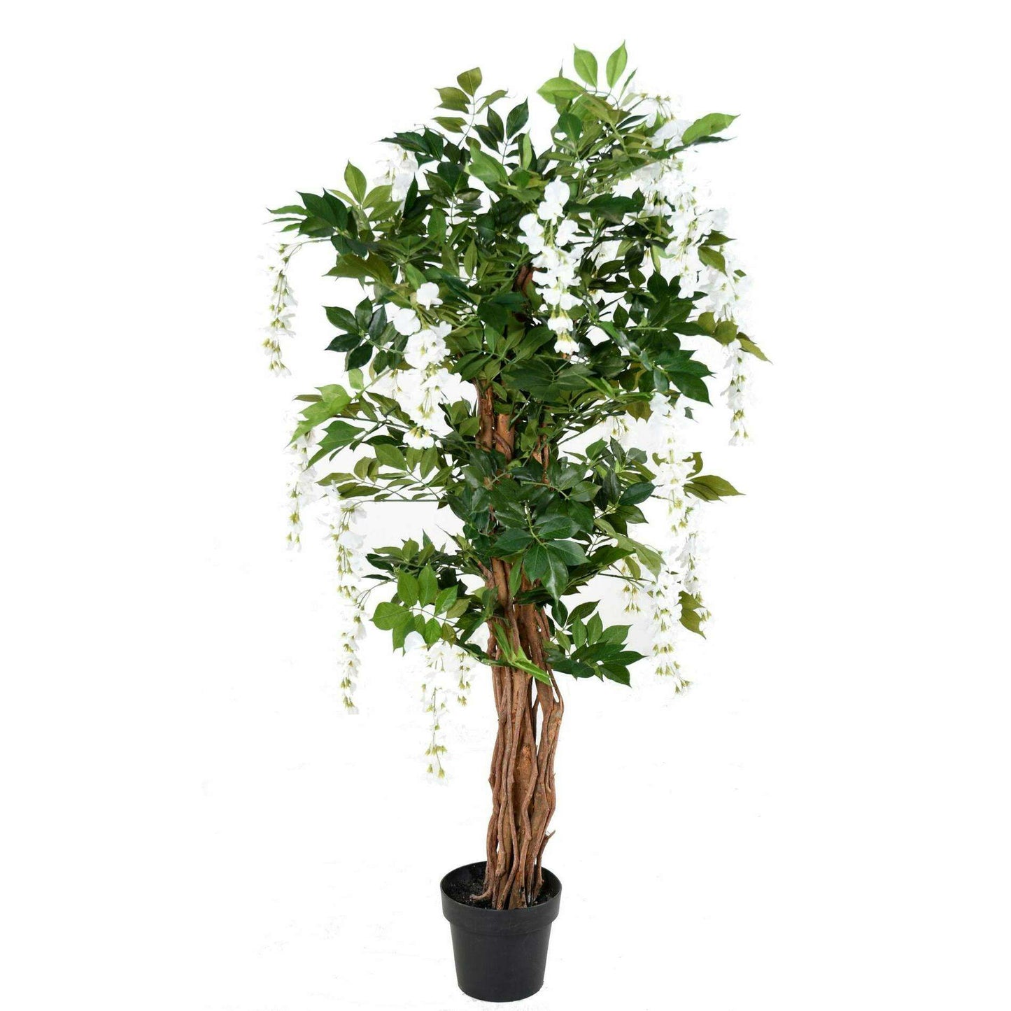 Arbre artificiel fleuri Glycine blanche - plante d'intérieur - H.145cm