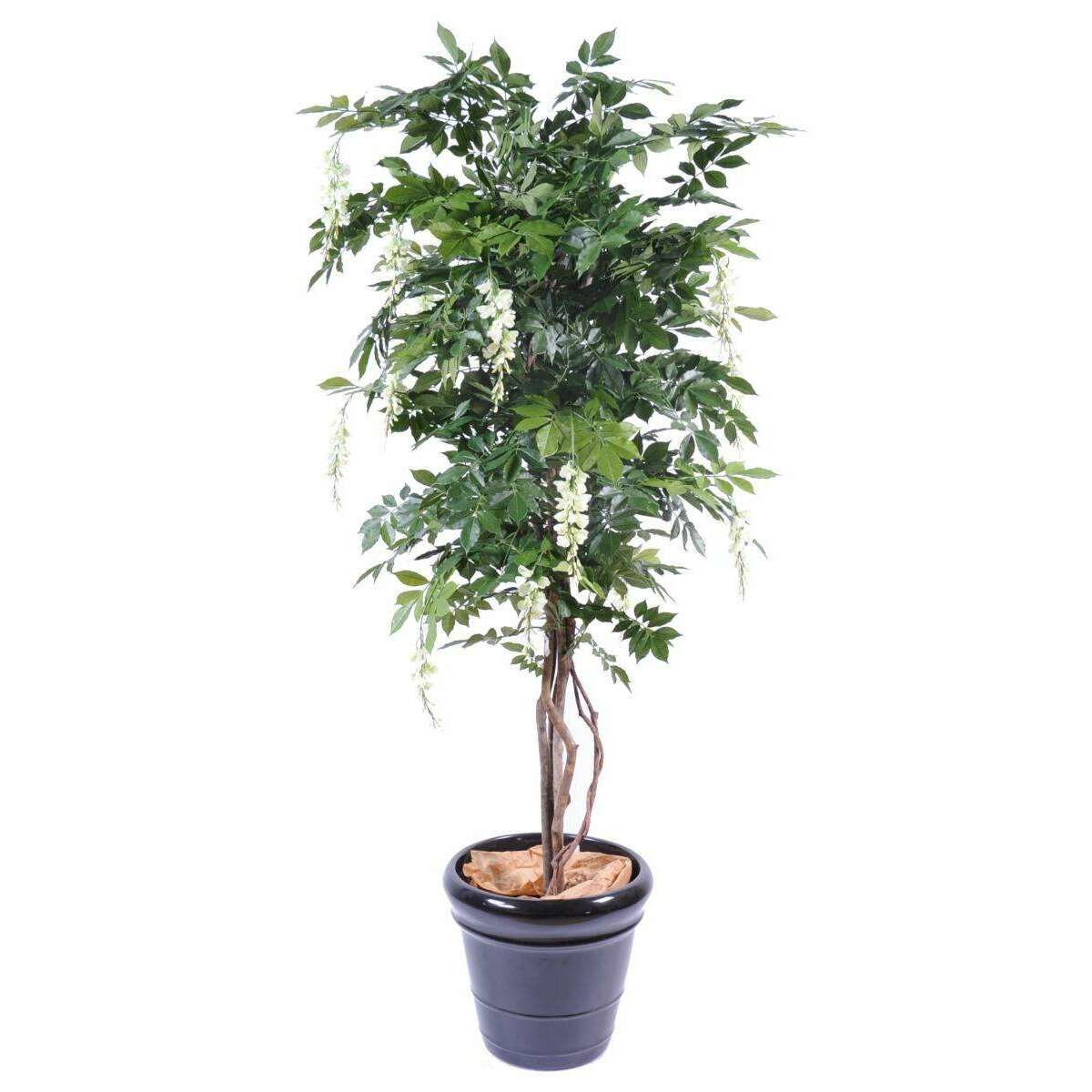 Arbre artificiel fleuri Glycine multi tree - plante d'intérieur - H.180cm blanc