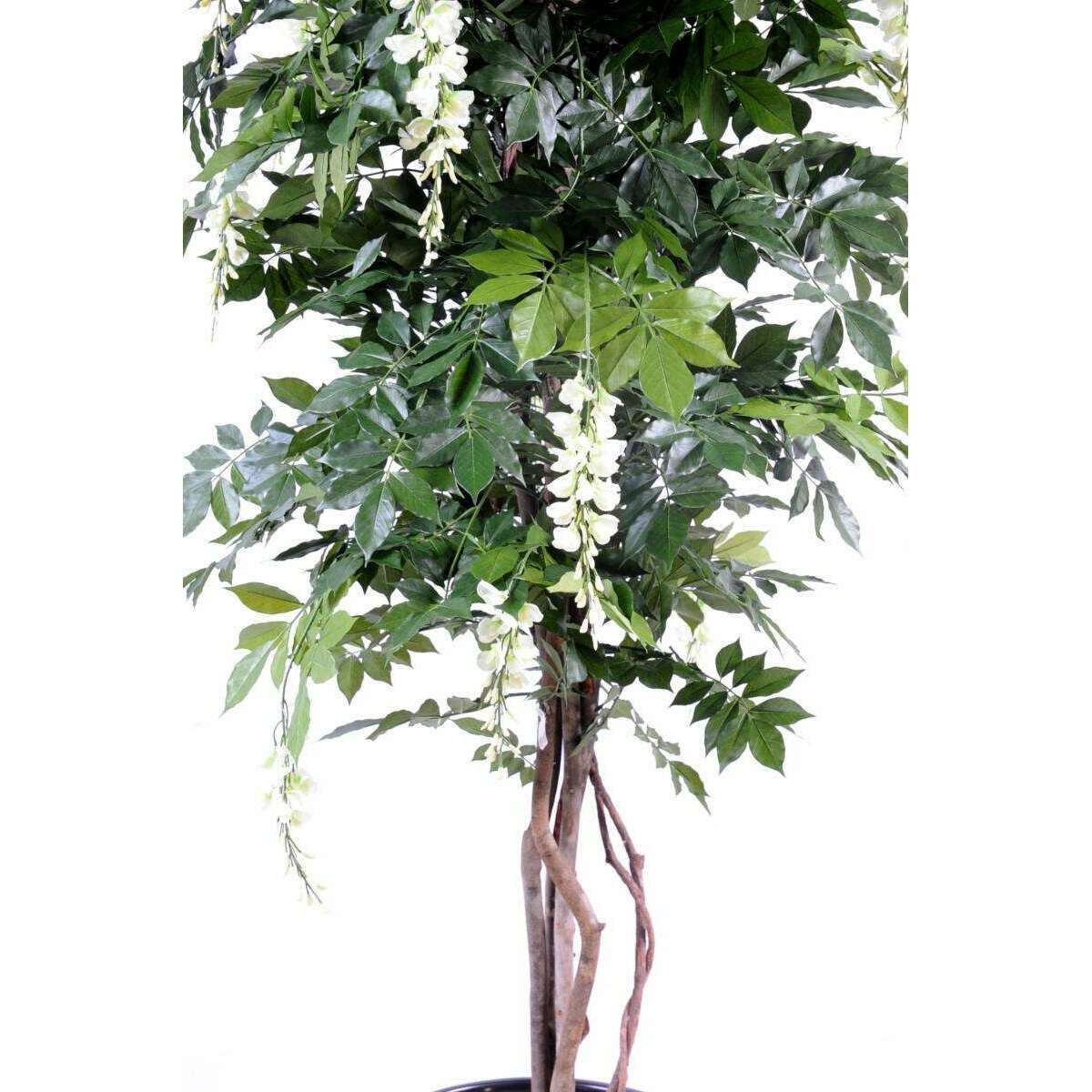 Arbre artificiel fleuri Glycine multi tree - plante d'intérieur - H.180cm blanc