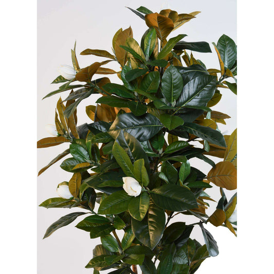 Arbre artificiel fleuri Magnolia 8 Fleurs - plante d'intérieur - H.185cm blanc