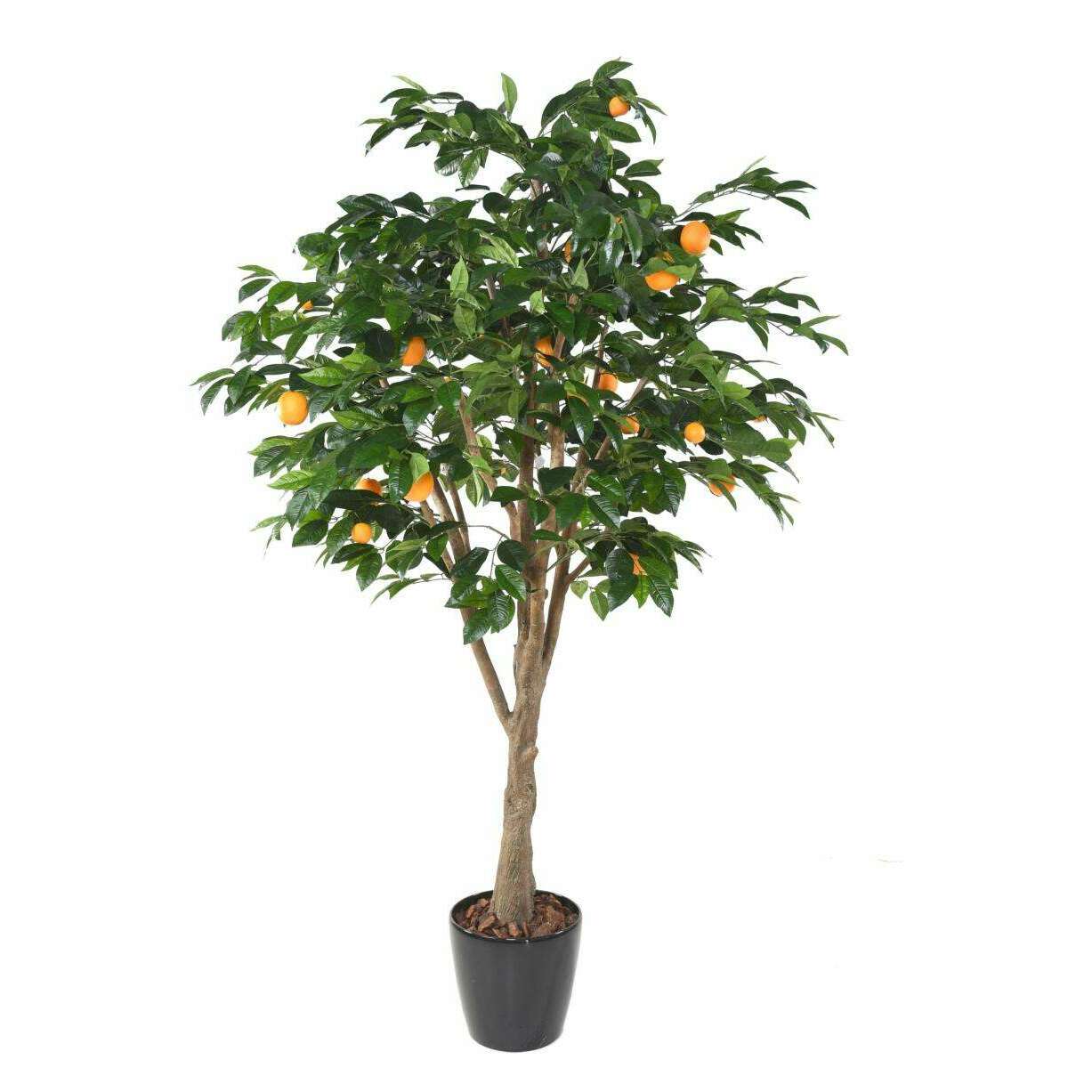 Arbre artificiel fruitier Oranger - intérieur - H.250cm vert orange