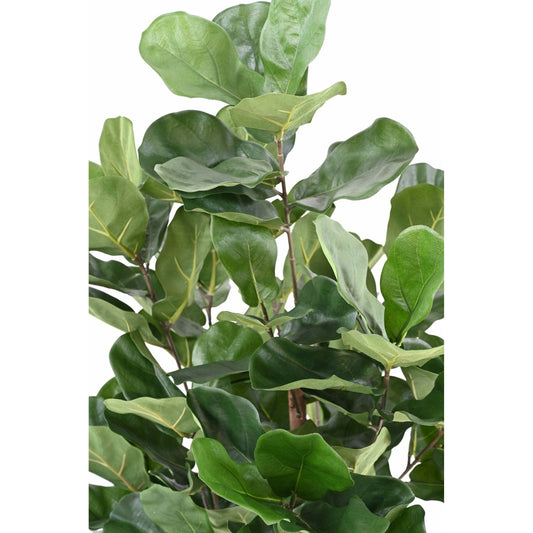 Arbre artificiel Lyrata buisson - ficus synthétique d'intérieur - H.105cm vert