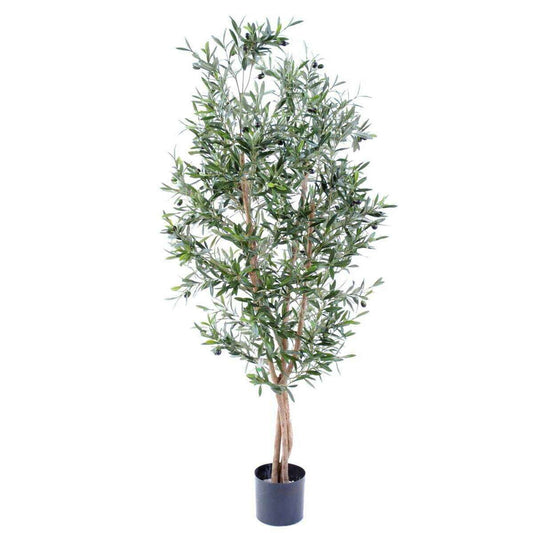 Arbre artificiel Olivier large 3 troncs - décoration pour intérieur - H.150cm