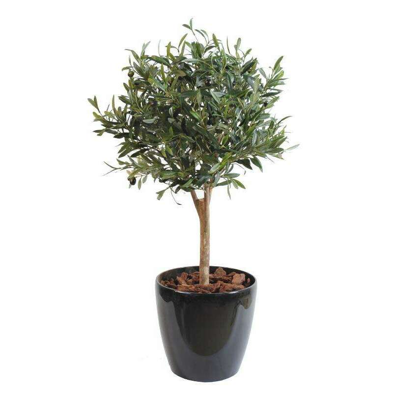 Arbre artificiel Olivier new ball tree - plante pour intérieur - H.90cm vert