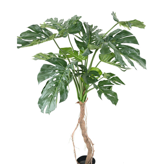 Arbre artificiel tropical Philodendron Monstera - plante d'intérieur - H.130cm