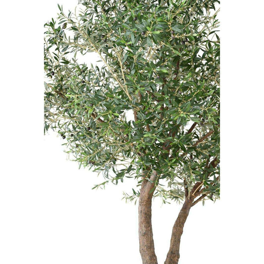 Arbre fruitier artificiel Olivier géant 2 têtes et olives - plante pour intérieur - H.350cm