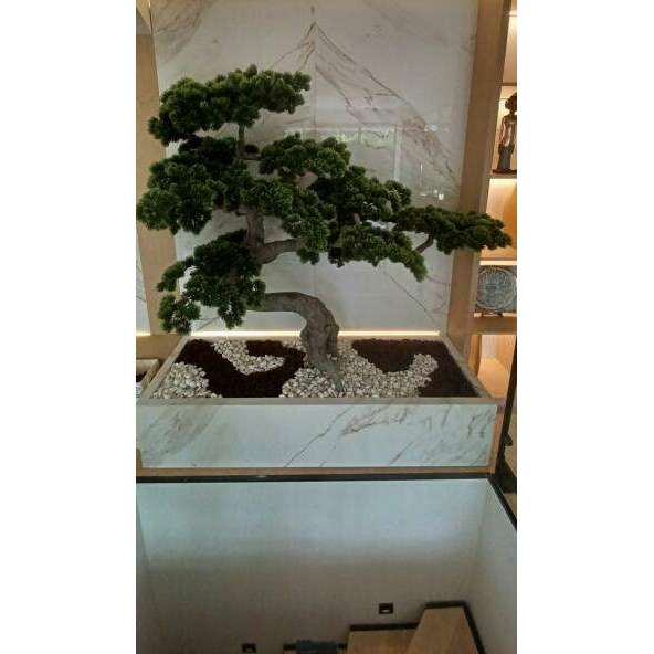 Arbre japonais artificiel Pin nuage anti-UV - intérieur extérieur - H.155cm