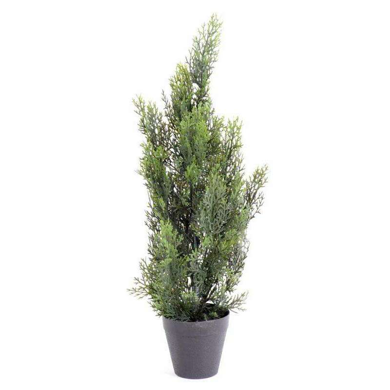 Arbuste artificiel Cyprès mini - intérieur extérieur - H.55cm vert