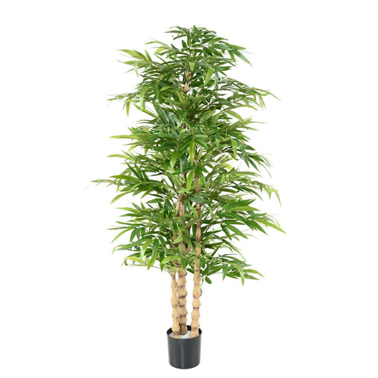 Bambou artificiel Bouddha - plante synthétique d'intérieur - H.190cm vert