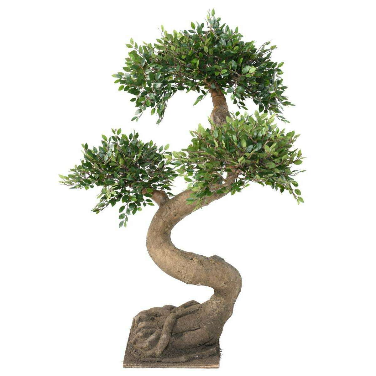 Bonsaï Orme artificiel sur platine - plante synthétique intérieur - H.90cm
