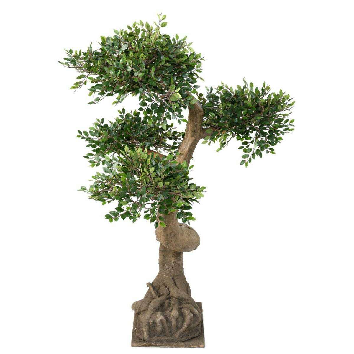 Bonsaï Orme artificiel sur platine - plante synthétique intérieur - H.90cm