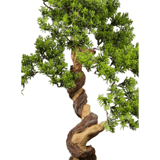 Bonsaï Thuya artificiel en pot - plante synthétique pour intérieur - H.50cm