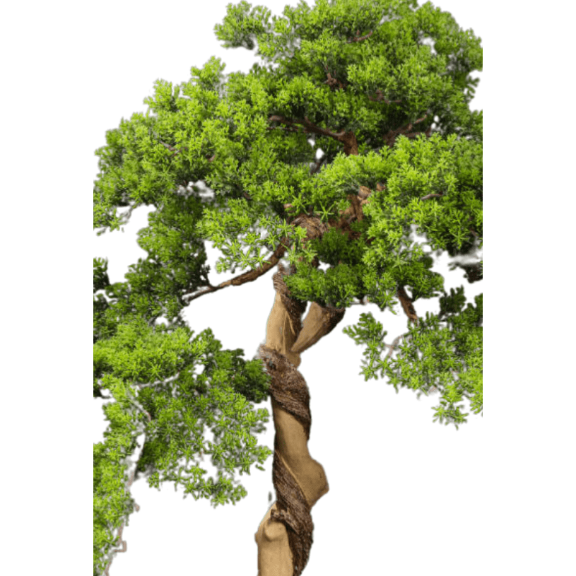 Bonsaï Thuya artificiel en pot - plante synthétique pour intérieur - H.90cm