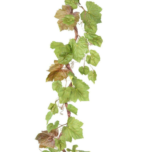 Branche artificielle de vigne 40 feuilles - intérieur - H.150cm vert marron