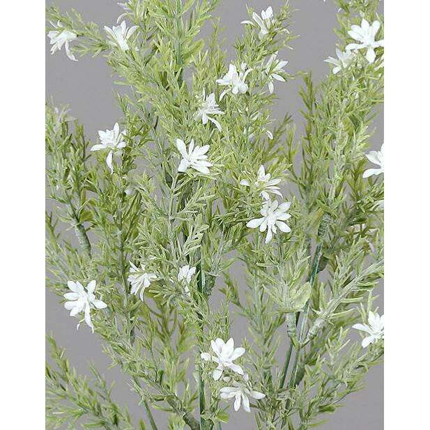 Branche artificielle fleurie – composition florale - H.32cm blanc