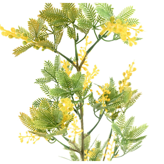 Branche artificielle Mimosa fleuri - décoration d'intérieur - H.80cm