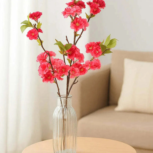 Branche de cerisier artificielle à fleurs fuchsia de 92cm - 57 fleurs-D1