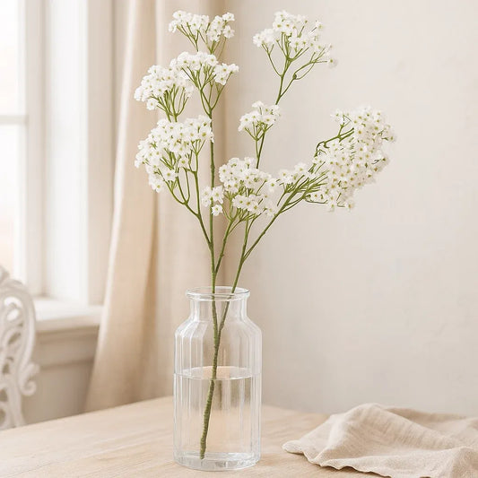 Branche de Gypsophile artificielle à fleurs blanches de 60 cm - G4