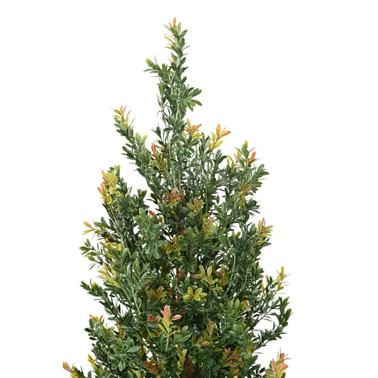 Buis artificiel Buisson RED DAY UV - topiaire pour extérieur - H.130cm vert