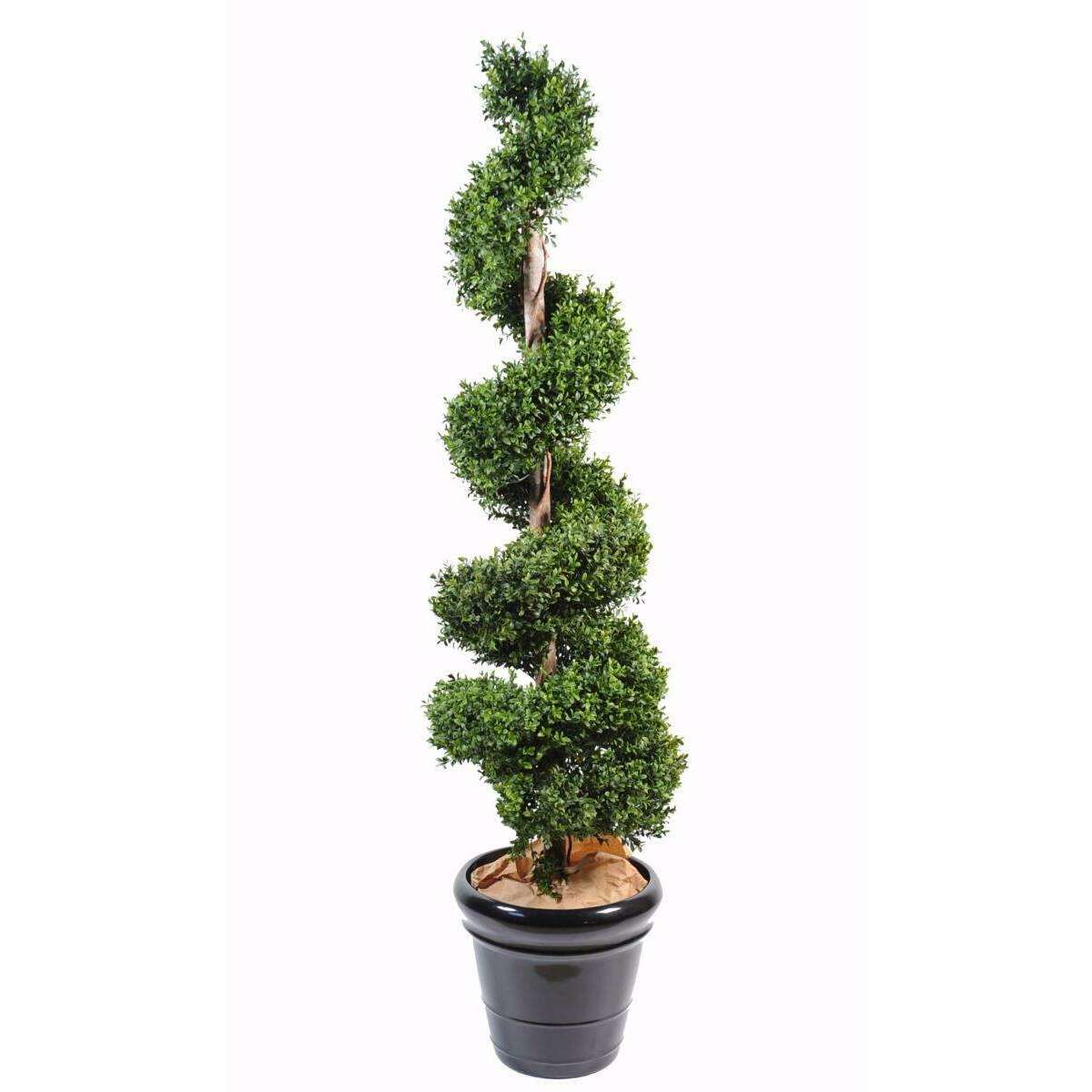 Buis Artificiel New Spirale - intérieur extérieur - H.140cm vert B