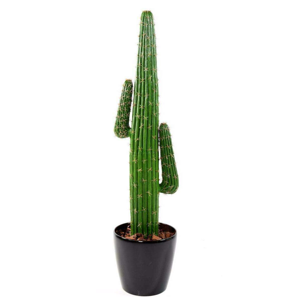 Cactus artificiel Mexico New- plante d'intérieur - H.145cm vert
