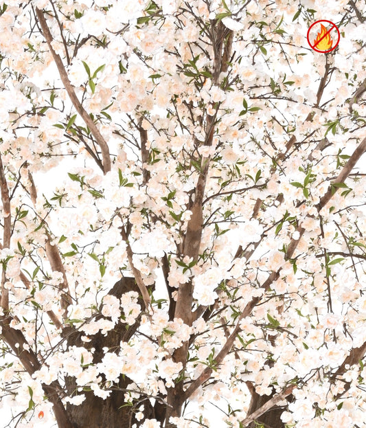 Cerisier en fleur artificiel géant 410cm - Fire resistant - fleurs blanches