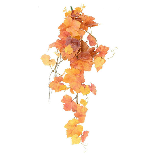 Chute artificielle de vigne automne - décoration d'intérieur - H.80cm orange