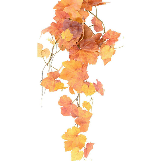 Chute artificielle de vigne automne - décoration d'intérieur - H.80cm orange