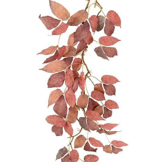 Chute artificielle de vigne vierge - décoration d'intérieur - H.115cm rouge automne