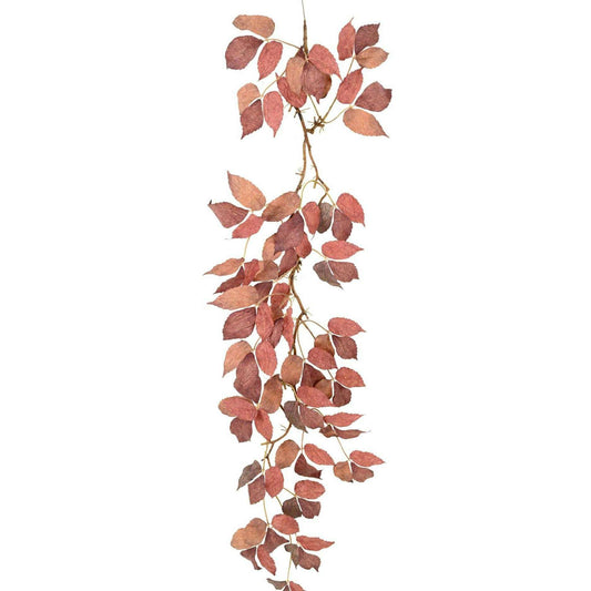 Chute artificielle de vigne vierge - décoration d'intérieur - H.115cm rouge automne