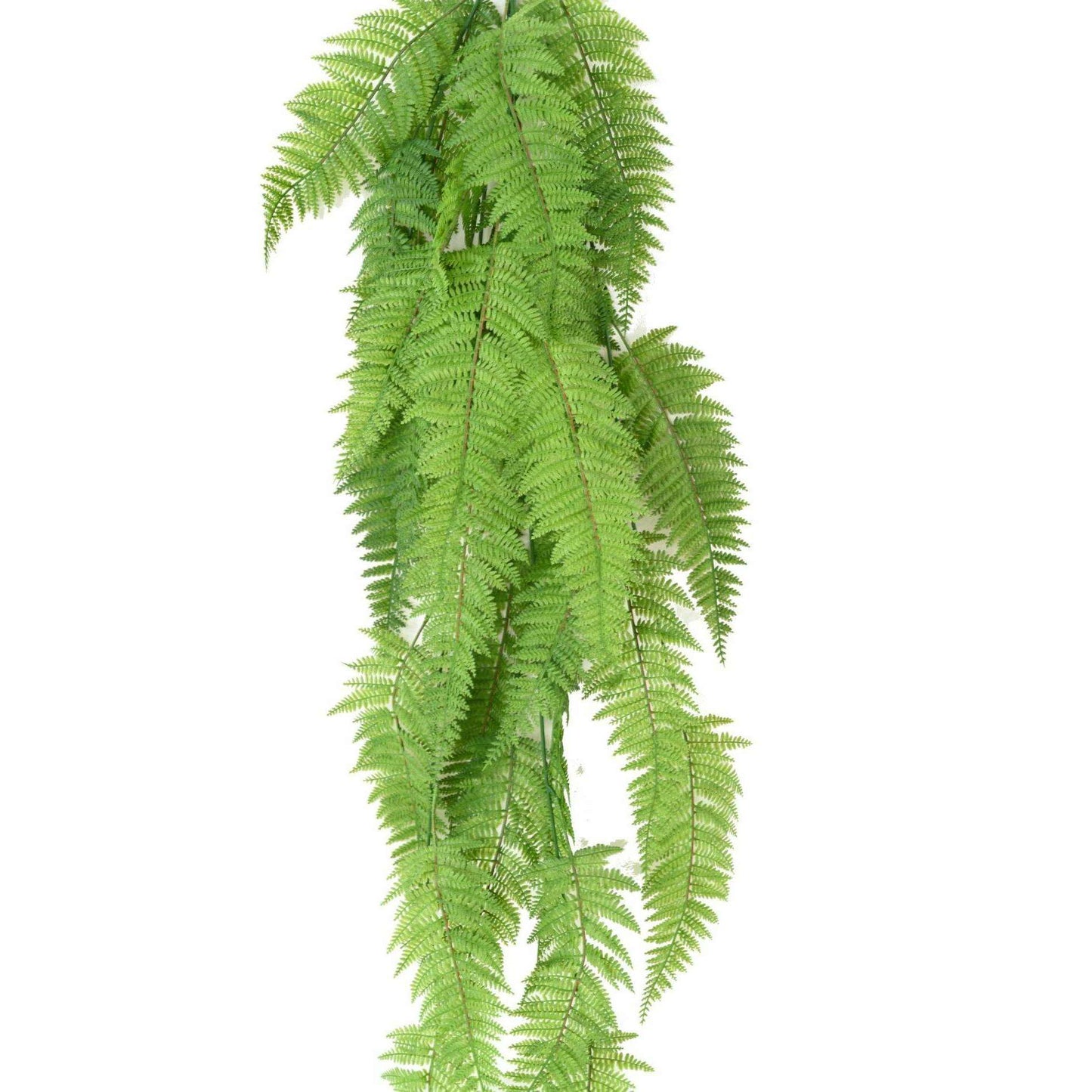 Chute artificielle Fougère large - plante retombante d'intérieur - H.123cm vert