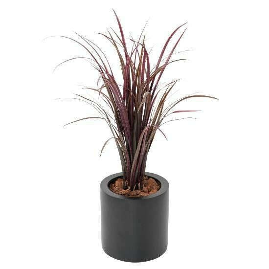 Citronnelle artificielle Cymbopognon Citratus - plante pour extérieur - H.90cm bordeaux