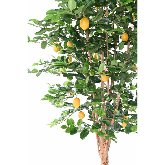 Arbre artificiel Citronnier Sunny - décoration intérieur - H.235 cm – Vert et fruits jaunes
