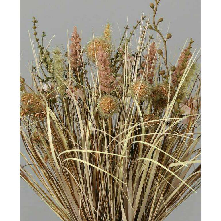 Composition artificielle fleurs séchées des prés - coupe céramique - H.40cm