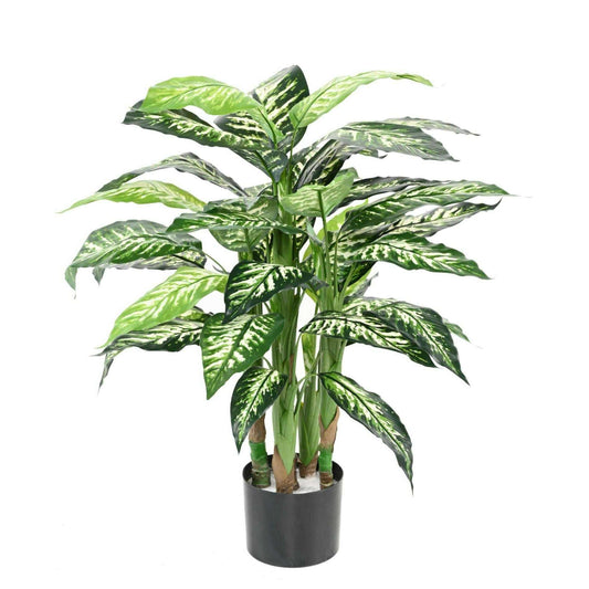 Dieffenbachia artificiel 100% recyclable - plante d'intérieur - H.80cm