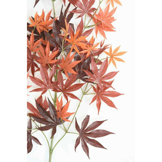 Feuillage artificiel Branche d'Aralia - couleur automne - H.70cm rouge