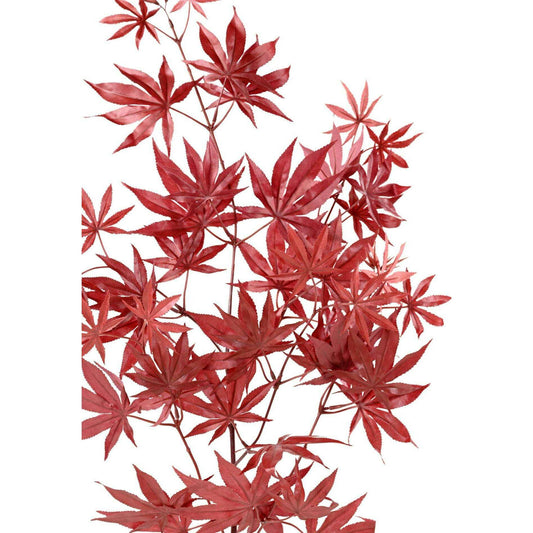 Feuillage artificiel Branche d'Aralia New - décoration d'intérieur - H.70cm rouge
