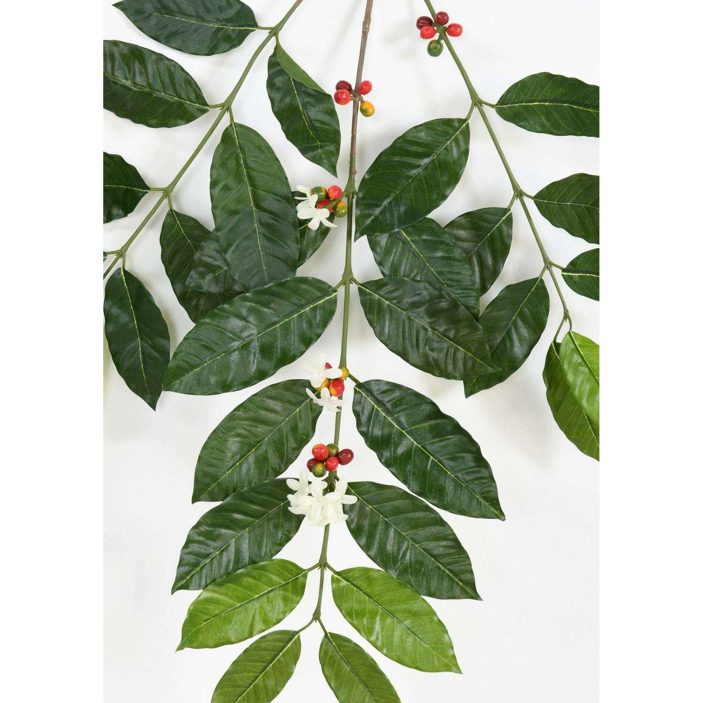 Feuillage artificiel branche de Caféier - décoration d'intérieur - H.80cm vert