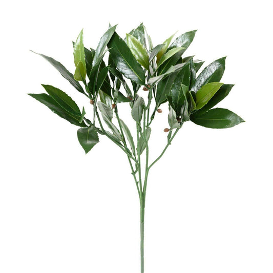 Feuillage artificiel branche de Laurier anti-UV - décoration d'extérieur - H.50cm vert