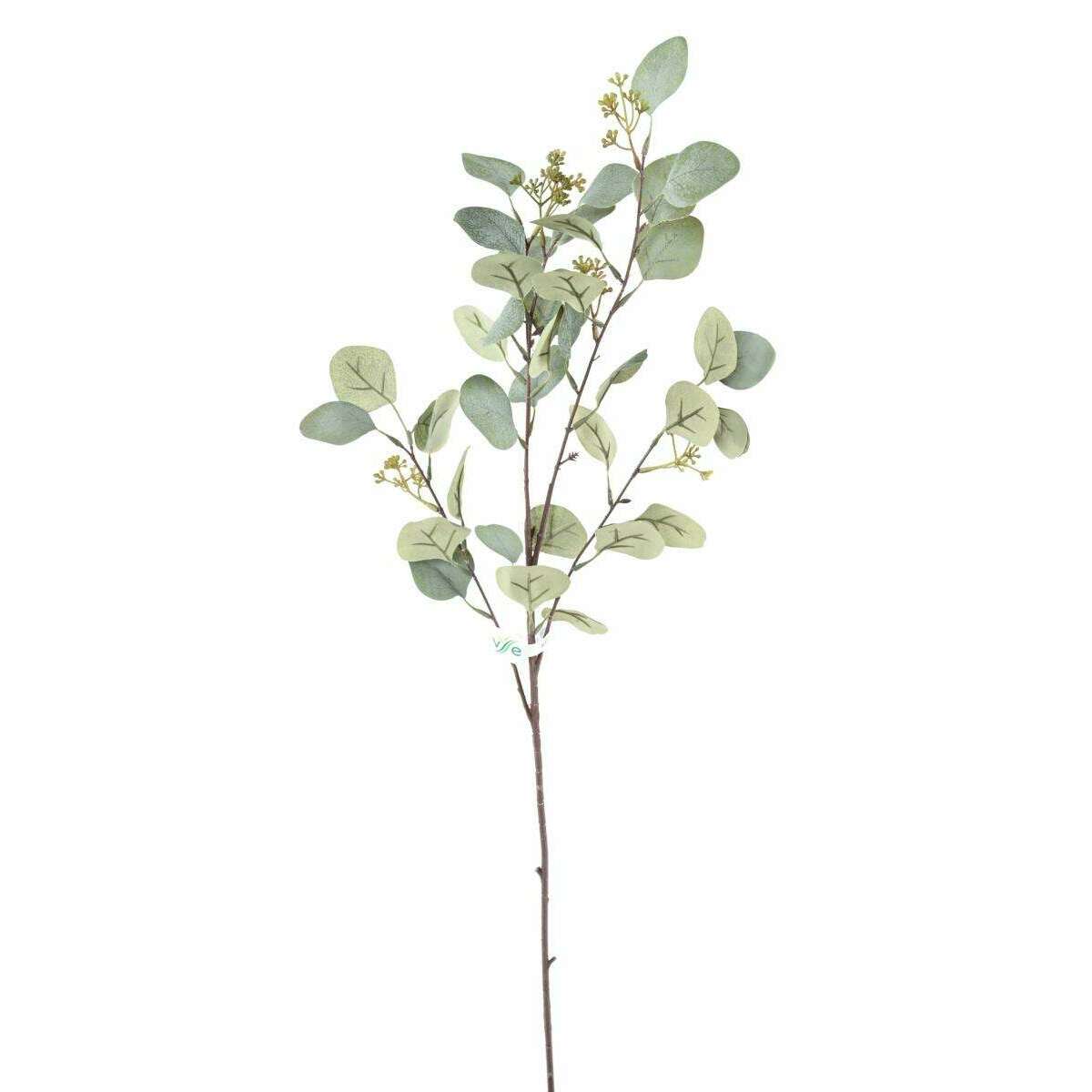 Feuillage artificiel Branche Eucalyptus - création de bouquet - H.90cm vert - F2
