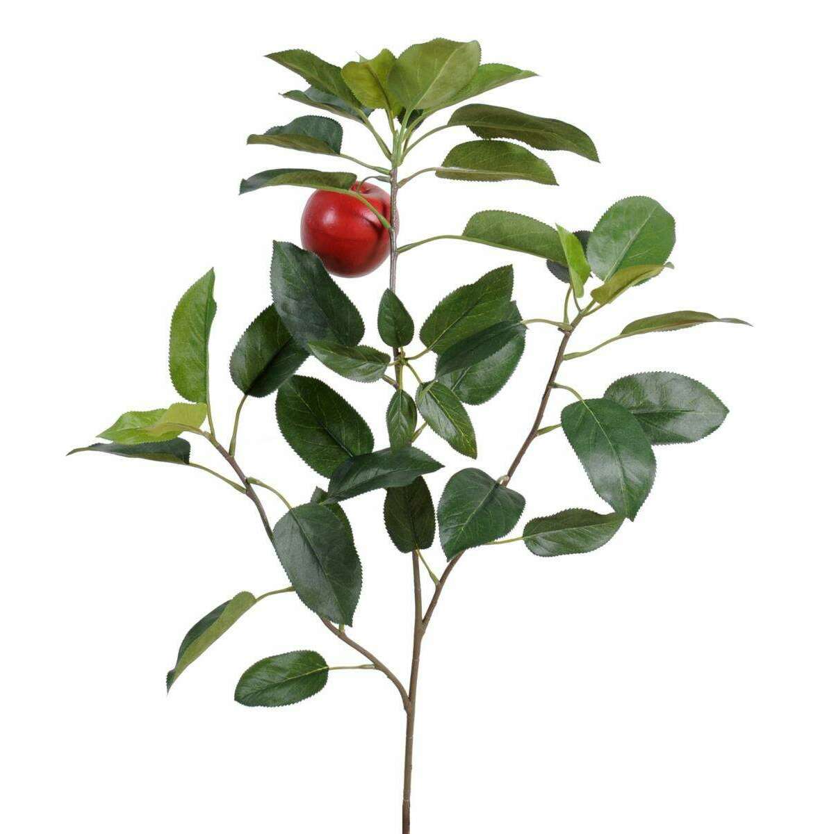 Feuillage artificiel branche Pommier et fruit - décoration pour intérieur - H.75cm - L2