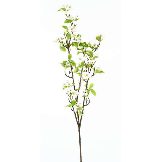Feuillage artificiel branche Pommier XL - décoration pour intérieur - H.125cm blanc - K3