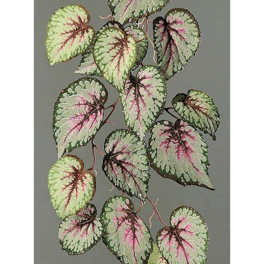 Feuillage artificiel chute de Bégonia - plante retombante d'intérieur - H.113cm