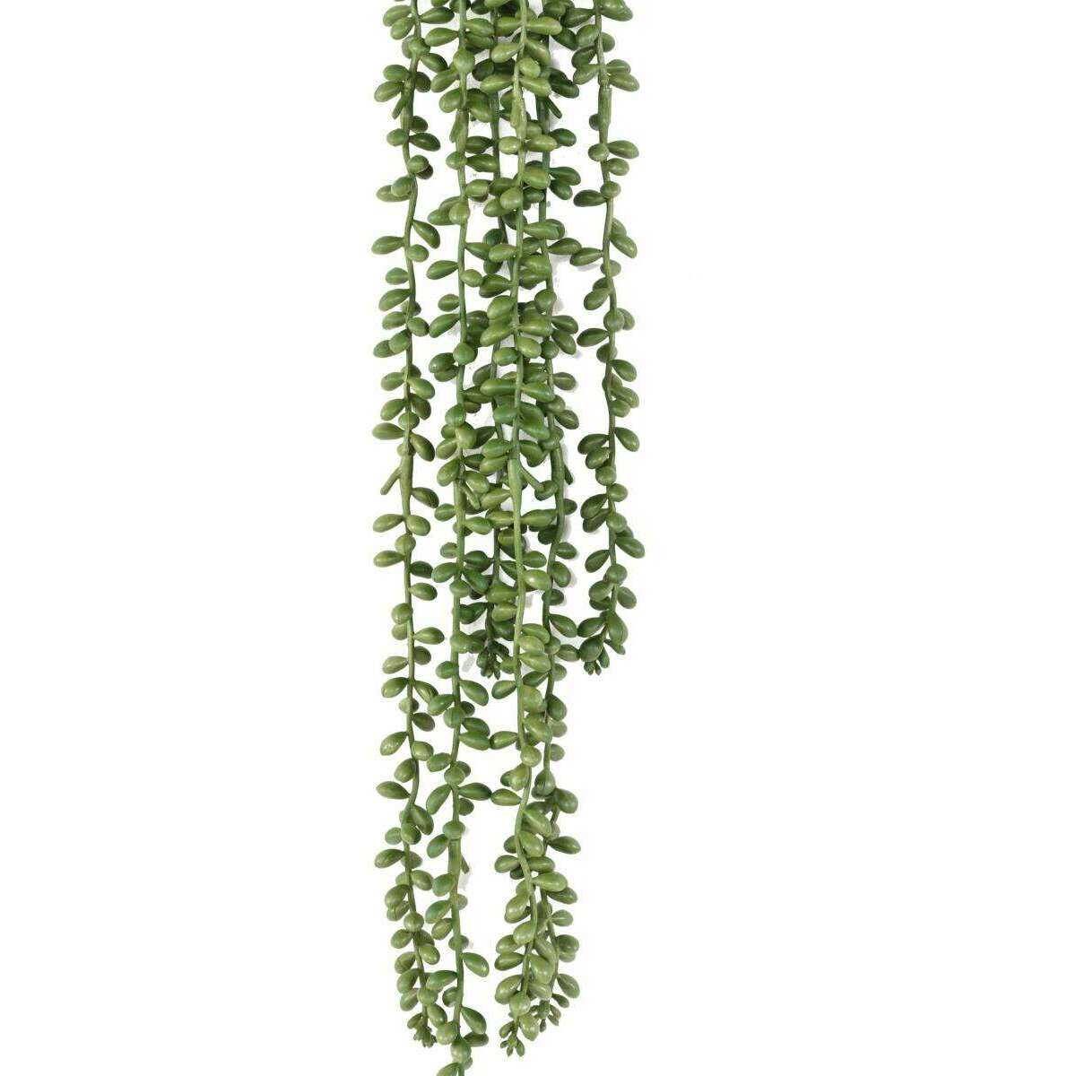 Feuillage artificiel chute de Crassula collier de perle - plante d'intérieur - H.60cm
