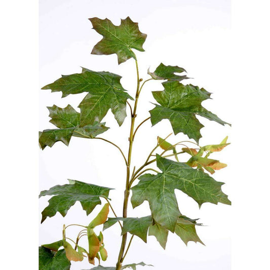 Feuillage artificiel Erable branche - composition florale d'intérieur - H.100cm vert